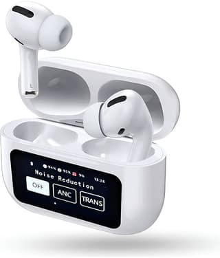 COREGENIX A9pro Touch Screen ANC Bluetooth True Wireless (TWS) In Ear 32 Hours Playback Active Noise cancellation IPX4(Splash & Sweat Proof)