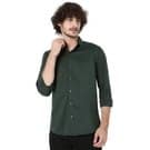Mufti Green Slim Fit Casual Shirt