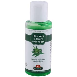 Biosash Aloe Vera & Neem Face Wash 100ml | Herbal Facial Cleanser for Gentle Deep Cleansing | Removes Tan, Blackheads & Acne | Hydrating, Brightening | SLES, Paraben & Sulphate-Free | All Skin Types