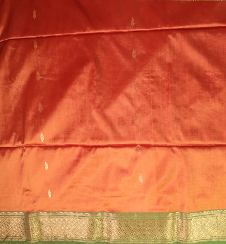 Traditional Handloom Maheshwari Silk-Blend Saree view 2