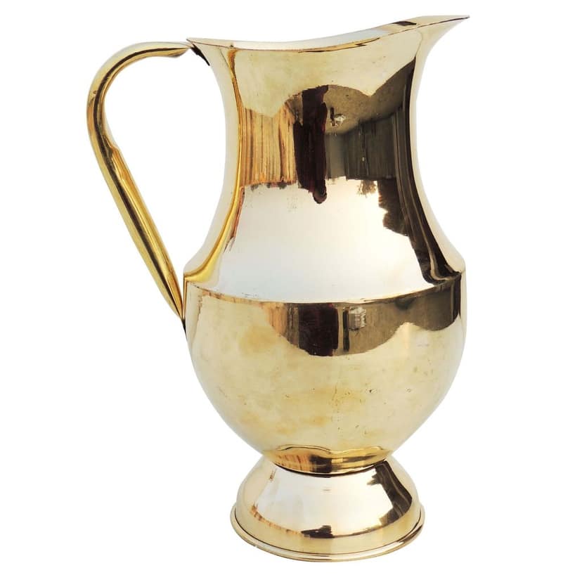 Pure Brass Water Jug ? 1.4 Liter | Traditional Kitchen Pitcher, Height : 9 Inch (ZMAS504 C) view 2