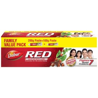 Dabur Red India's No.1 Ayurvedic Fluroide Free Paste, 300 gm
