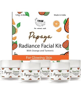 TNW - The Natural Wash Papaya Facial Kit With Papaya And Jojoba Oil, 125G