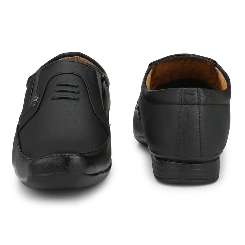 Stylelure Synthetic Leather Black Formal Office Shoes Slip On For Men view 4