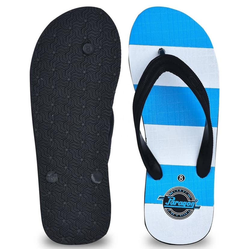 Paragon Blue Trendy Lightweight Casual Flip Flops for Men view 5