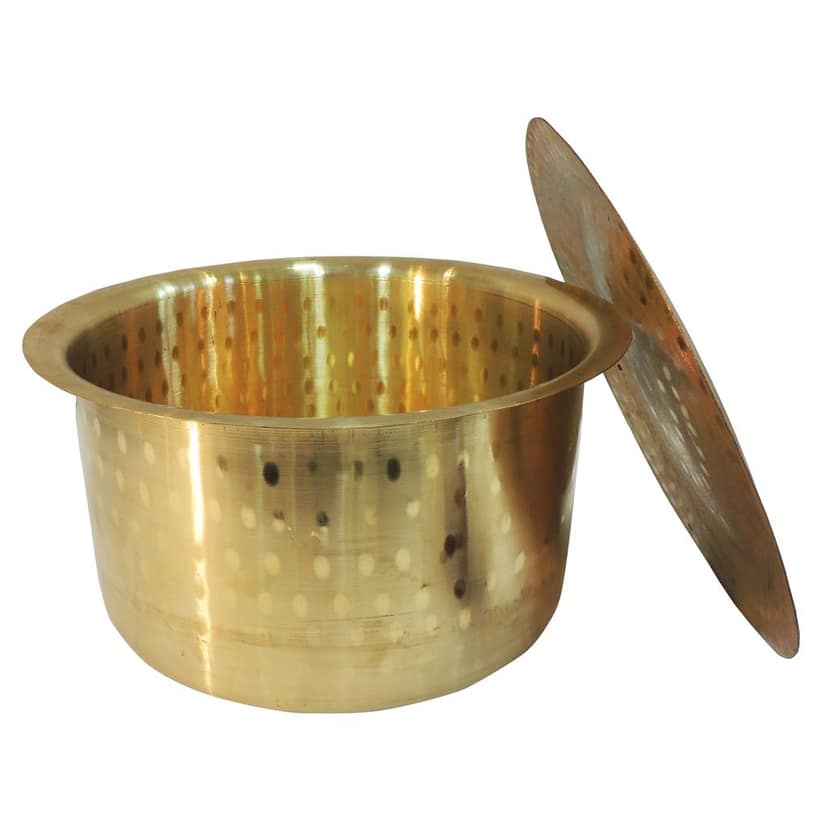 Brass Bhagona With Lid 9 Liter | Large Size Brass Cooking Pot, Height : 7.2 Inch (ZMAS637 J) view 2