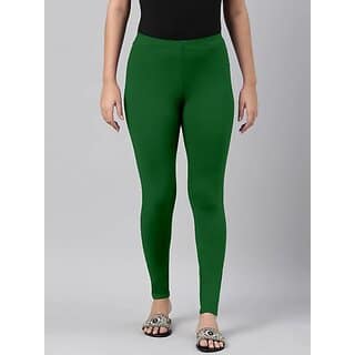 SHE PURE LUXURY WEAR Ankle Length Ethnic Wear Legging (Dark Green, Solid) view 2