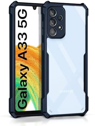 PLUGTECH Slim Shockproof Case | Matte Black Soft | Drop Protection | Precise Cutouts | Premium Mobile Cover for Samsung Galaxy A33 5G