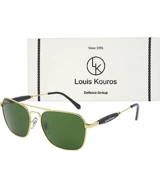 LOUIS KOUROS Gold Square Sunglasses ( Pack of 1 )