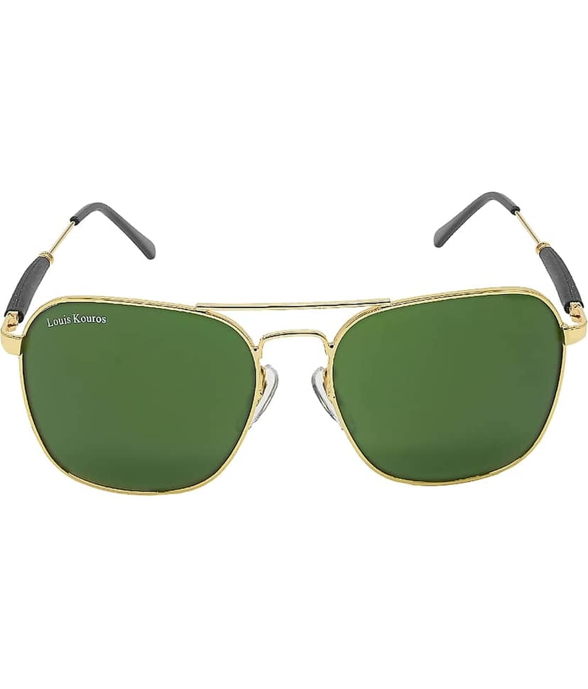 LOUIS KOUROS Gold Square Sunglasses ( Pack of 1 ) view 2