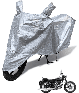 Auto Hub Bike Body Cover for Royal Enfield Bullet 350 ( Pack of 1 ) , Silver