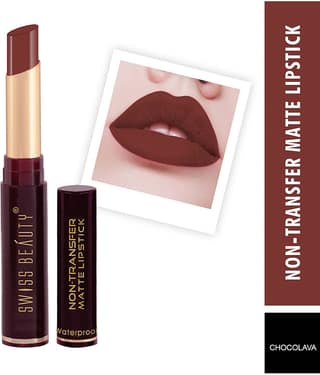 Swiss Beauty Waterproof, Non-Transfer Lipstick (First Love), 2gm