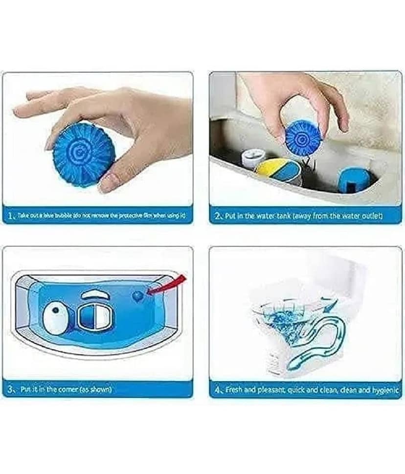 DHSMART Automatic Flush Toilet Bowl Toilet Cleaner Tablets Powerful For Bathroom Cleaning 450 Pack of 10 view 4