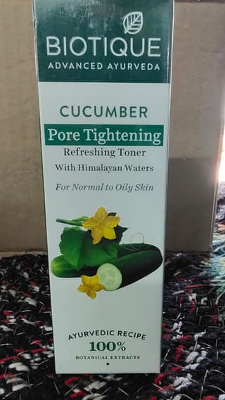 Biotique advanced ayurveda cucumber pore tightening refreshing toner with Himalayan waters for normal to oily skin