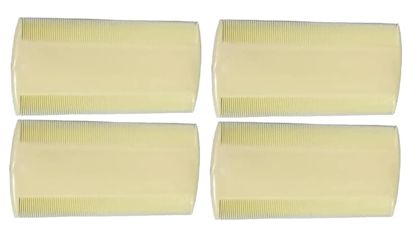 Lice and Nits Removal Comb, Ivory Colour, Pack of 4 Jun Comb