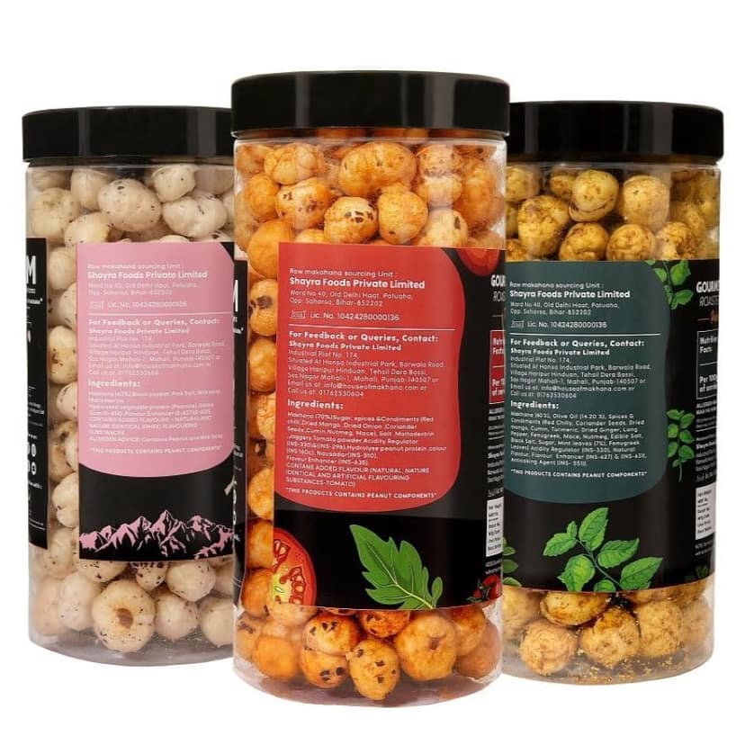 GOURMET MAKHANA Roasted in Olive Oil | Flavors Tangy Tomato, Pudina Masala, Himalayan Salt and Pepper | Combo Of 3, 65g Each. - 195 gm view 3