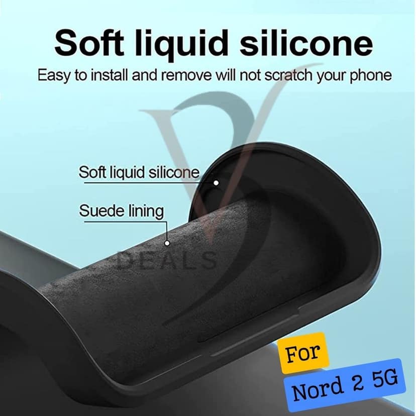 V3Deals Silicon Back Cover for OnePlus Nord 2 5G, Slim Fit Raised edges guard camera and screen scratches, Precise port cutouts, Durable flexible silicon view 4