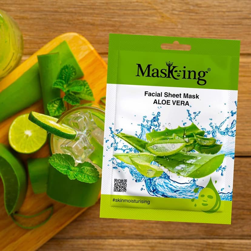 MasKing Beauty Facial Sheet Mask| Natural Sheet Mask Ingredients | Ideal for Women & Men| Combo Pack of 12 (240ml) view 6