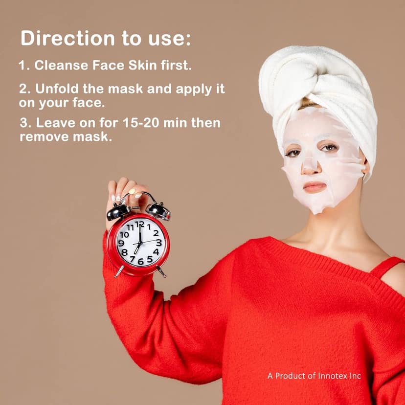MasKing Beauty Facial Sheet Mask| Natural Sheet Mask Ingredients | Ideal for Women & Men| Combo Pack of 12 (240ml) view 9