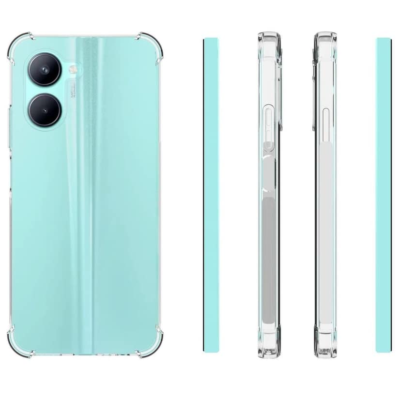 USTIYA Case for Realme C33 Clear TPU Four Corners Protective Cover Transparent Soft funda view 2