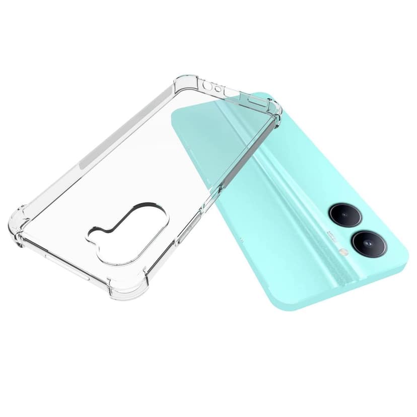 USTIYA Case for Realme C33 Clear TPU Four Corners Protective Cover Transparent Soft funda view 3