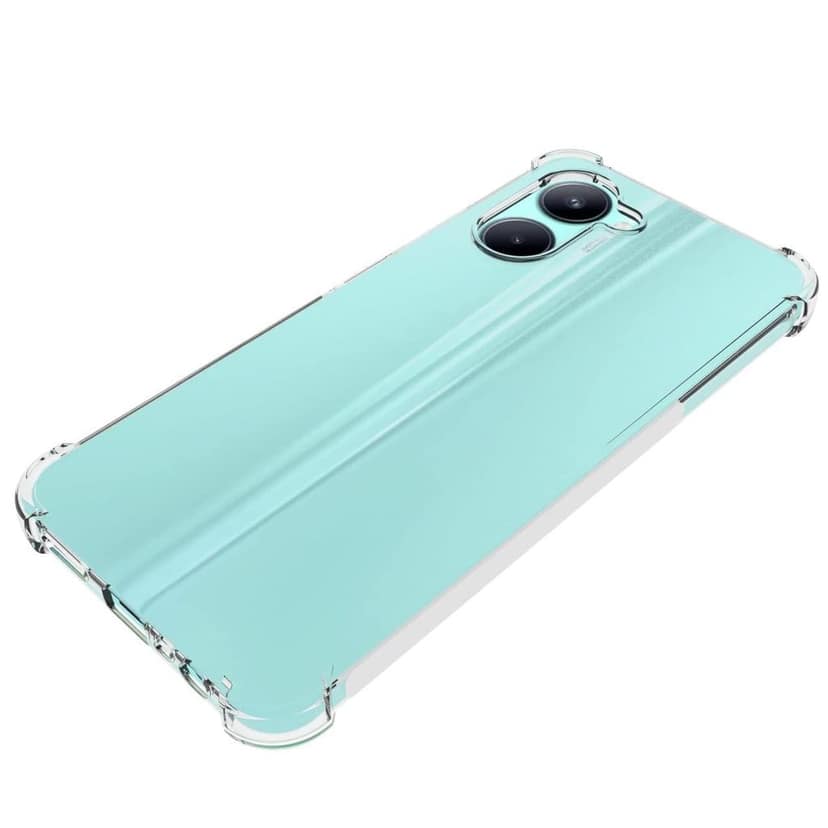 USTIYA Case for Realme C33 Clear TPU Four Corners Protective Cover Transparent Soft funda view 5