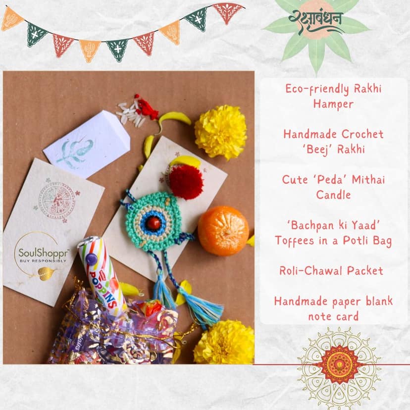 Morpankh Special - Handmade Beej Rakhi Gift Hamper view 3