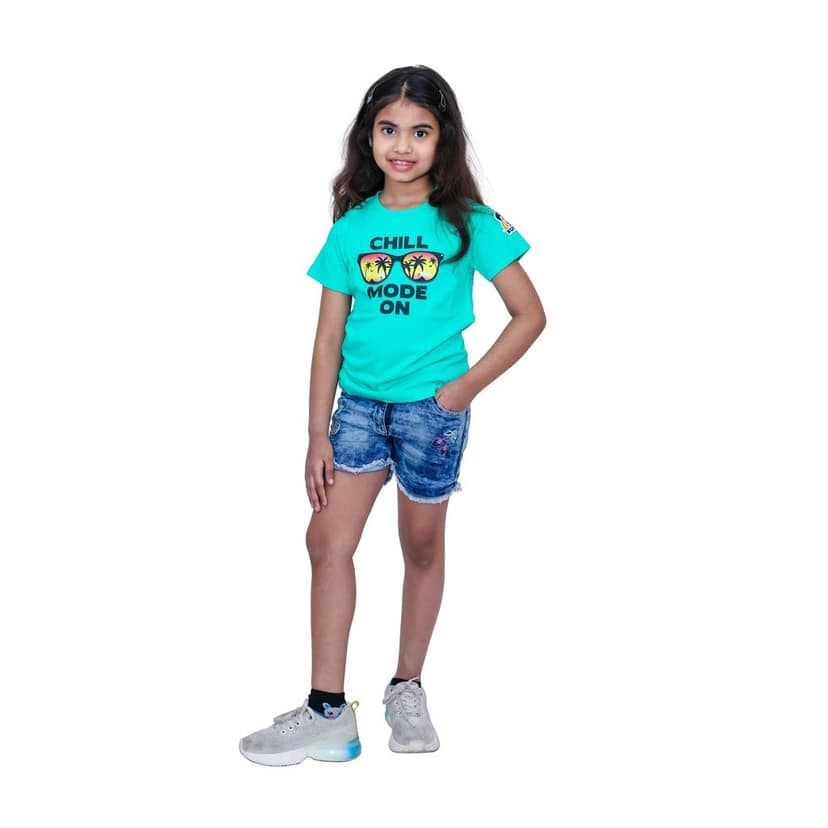 KUCHU Chill Mode On Kids Graphic Tee | 6–7 Years | Printed T-Shirt | Lightweight | Skin-Friendly | Everyday Wear view 5