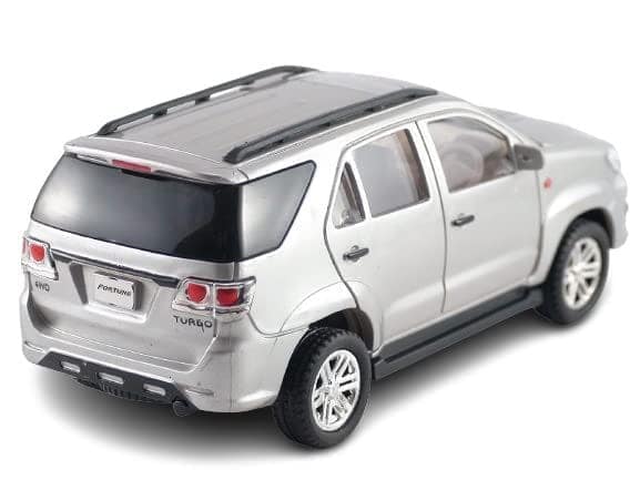 Mehtab Pull Back FORTUNER Toy CAR for Kids. | Wonderful Design and Bold Looks. | Miniature Scaled Models Toy Car Silver view 2