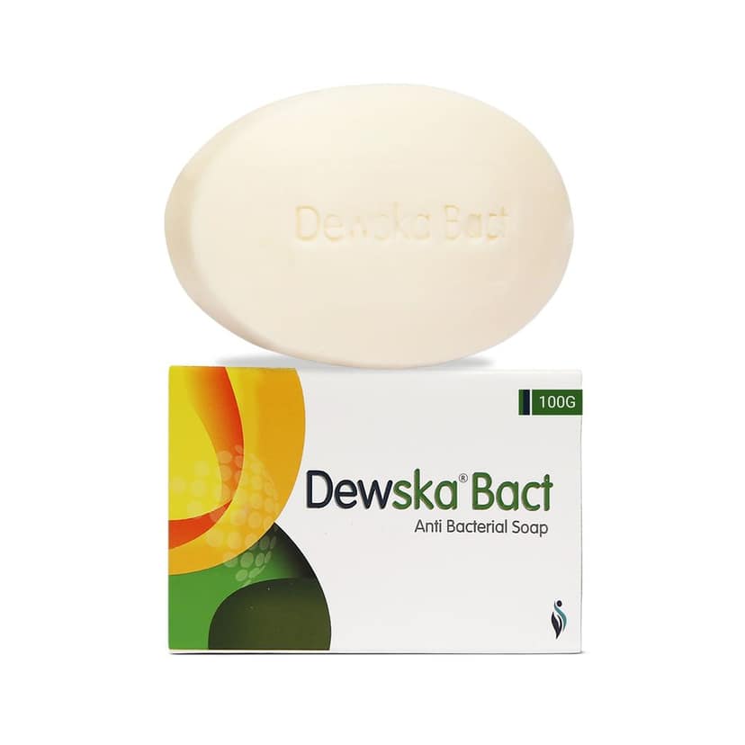 Dewska Bact Anti Bacterial, Anti Acne Moisturizing Bathing Bar, Rich in Tea Tree Oil, Turmeric Oil, Aloe, and Shea Butter Moisturizer Prevent Fungal and Acne Breakout 100gm view 9