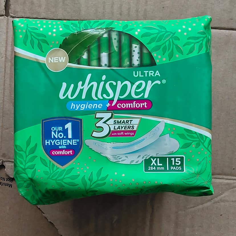 Whisper ultra hygiene and comfort XL 284mm 15 pcs