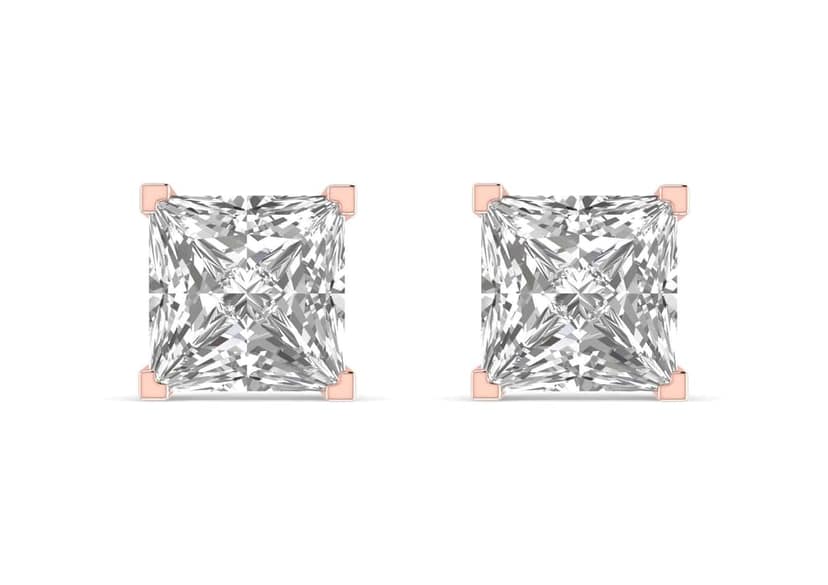 Princess Solitaire Studs view 7