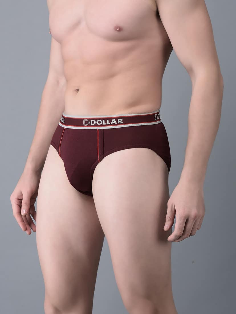 Men's Assorted Pack of 5 Combed Cotton Solid Brief With Anti-Microbial Odour Control view 2