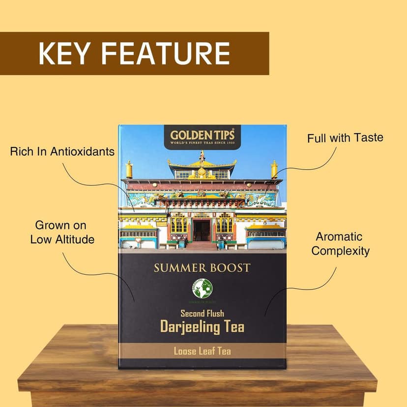 Golden Tips Summer Boost Second Flush Darjeeling Black Tea (8.81oz - 250 gm - 125 Cups) view 5
