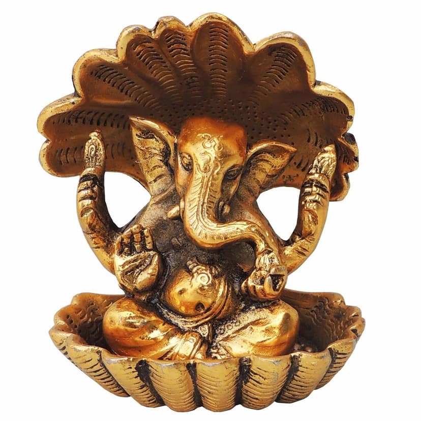 Aluminium Showpiece Seep Ganesh Big (ASMAS377 G) view 2