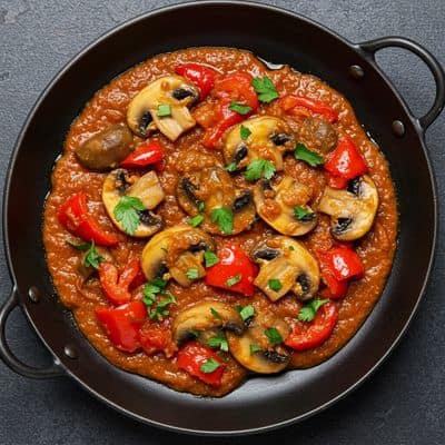 Mushroom In Red Pepper