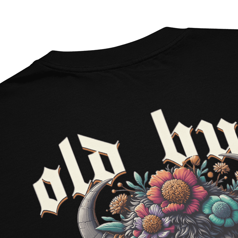 Oversized heavyweight t-shirt (Old Bull, 220 gsm, Black) view 7