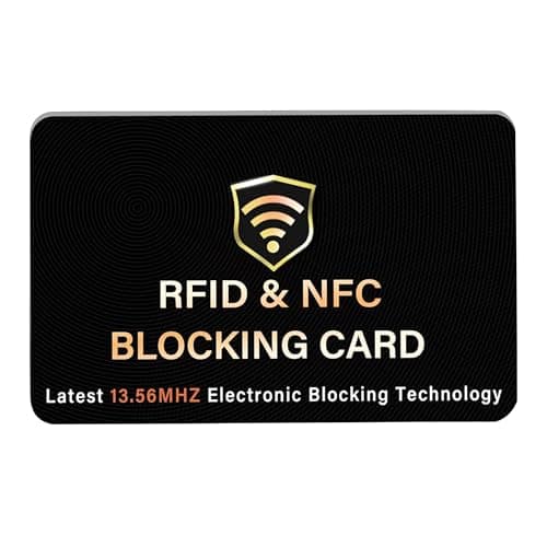 SaiTech IT RFID Blocking Card, One Card Protects Entire Wallet Purse, NFC Contactless Bank Debit Credit Card Protector ID ATM Guard Card Blocker, Black, 1 Pack, Rfid Card SaiTech IT RFID Blocking Card, One Card Protects Entire Wallet Purse, NFC Contactle view 2