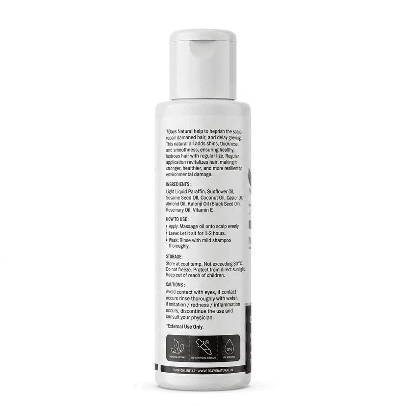 Elegantra Kalonji Hair Oil 100ml – Black Seed, Almond & Rosemary Blend for Hair Growth, Thickness & Root Strength | Anti Hair Fall & Split End Repair Therapy Oil view 8