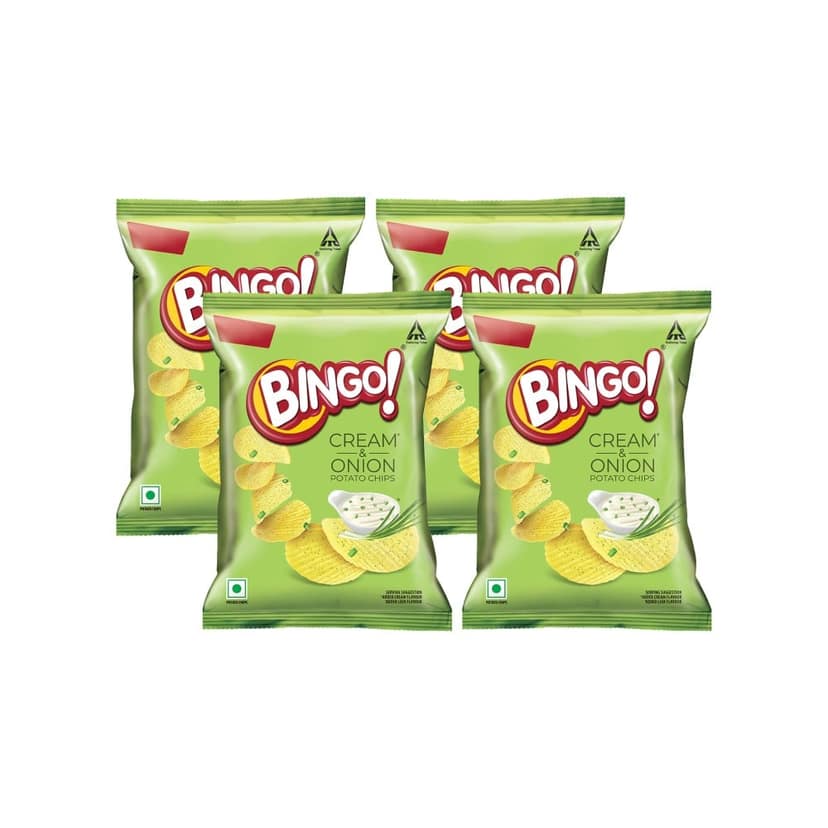 Bingo Cream & Onion Potato Chips - Pack of 4 view 2