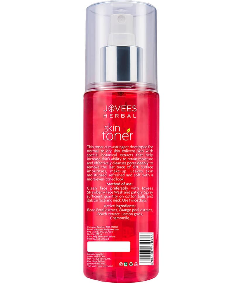 Jovees Herbal Rose Skin Toner For Glowing & Hydrating And Pore Tightening 200 ml (Pack of 1) view 2