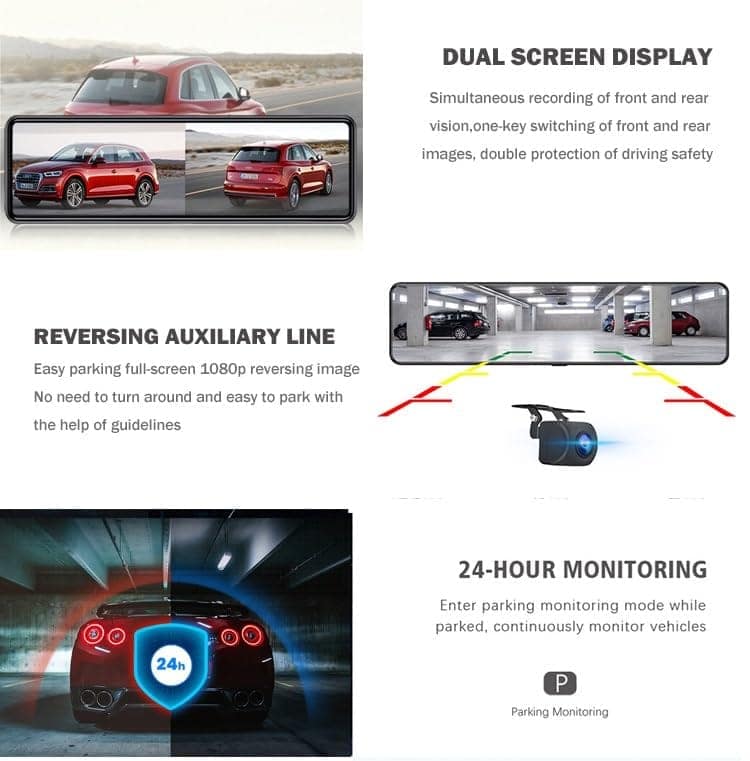 AUSHA Professional 4K Dash Cam with GPS | SONY Sensor, Parking Assist & ADAS view 2
