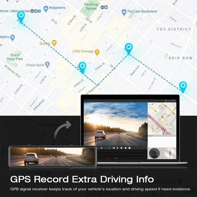 AUSHA Professional 4K Dash Cam with GPS | SONY Sensor, Parking Assist & ADAS view 5