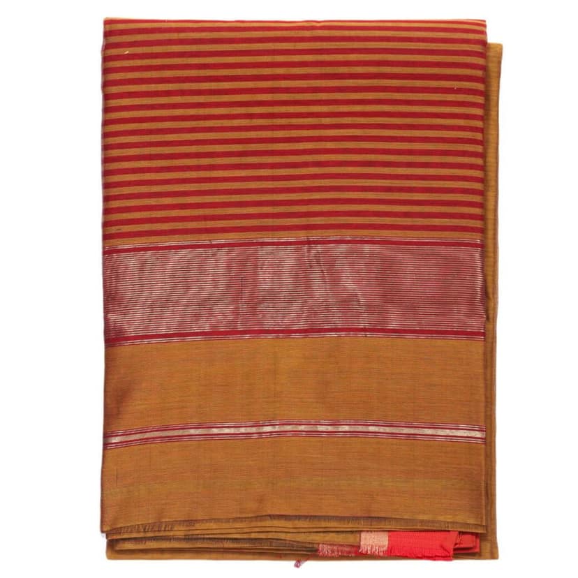 HANDLOOM MAHESHWARI TRADITIONAL SAREE WITH BLOUSE (SKU - 3S0114030422 SAREE- 140) view 5