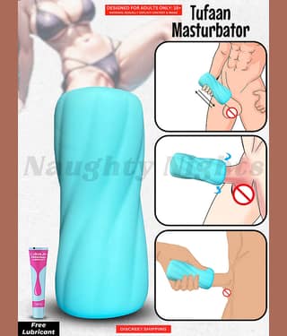 Naughty Nights Male Stroker Easy to Carry Handjob Masturbator Body Safe Silicone Material Best Masturbator For Men with Free Lube