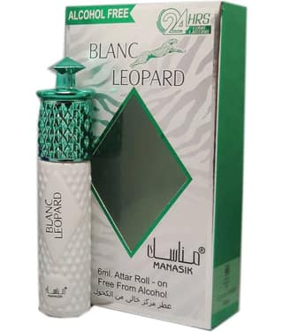 MANASIK BLANC LEOPARD Concentrated Attar Roll On 6ml .