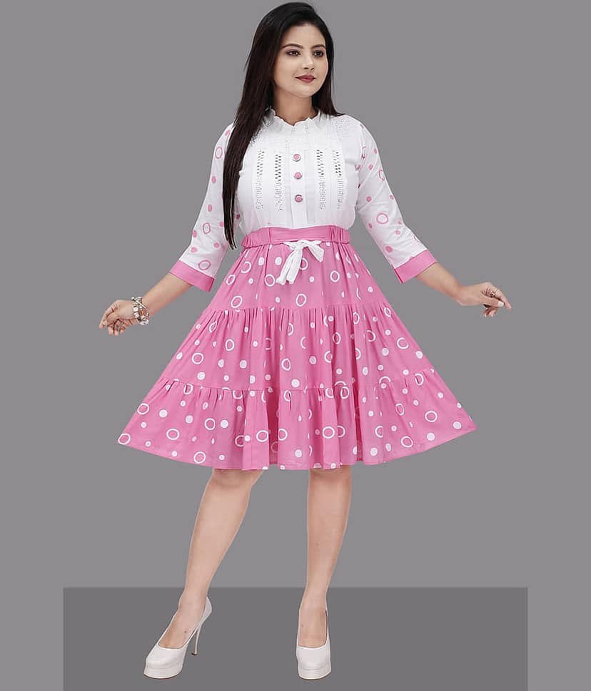 NEWSIFA Women Rayon Embellished ( Pink )