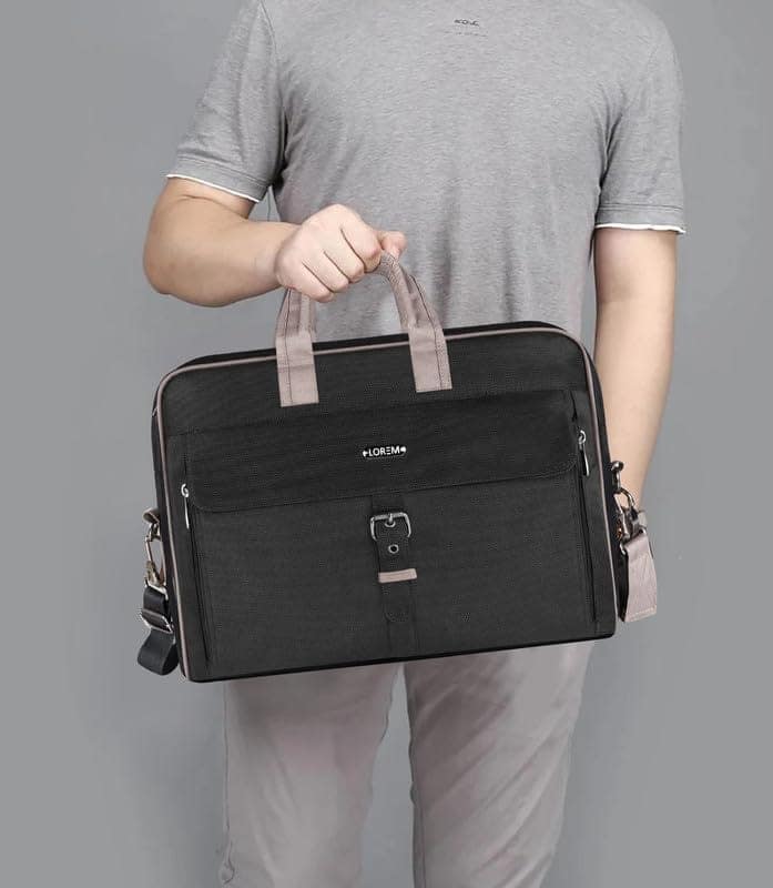 LOREM 10L Faux Leather Messenger Bag For Men-UF view 7