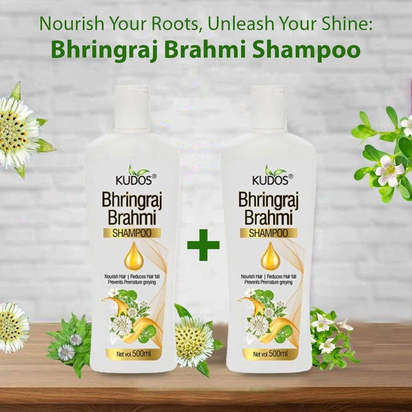 Kudos Bhringraj Brahmi Shampoo (Pack Of 2)
