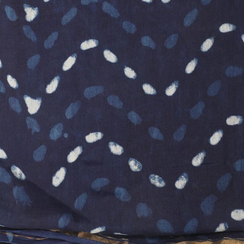 HANDLOOM CHANDERI 03 PCS DABU PRINTED SUIT (SKU - 1RDS01101220 Suit 86) view 3